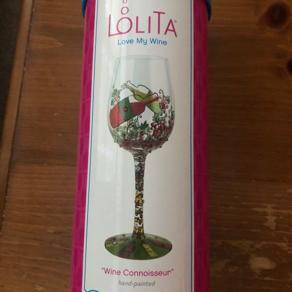 Lolita Hand Painted Wine Glass
